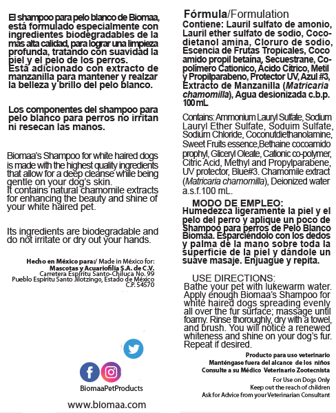 SHAMPOO FOR WHITE-HAIRED DOGS